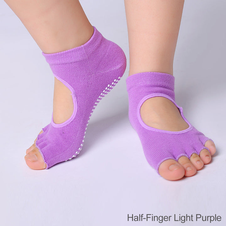 Premium Non-Slip Five-Toe Yoga Socks for Women – Colorful, Breathable, Cotton Dance & Sports Socks with Anti-Slip Grip