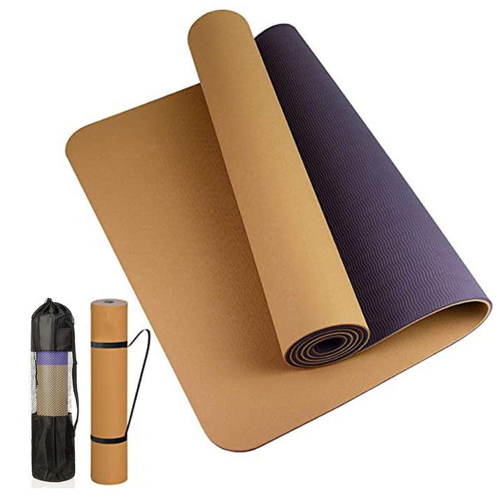 Premium Non-Slip TPE Yoga Mat – Thick, Two-Color, 180x57cm – High-Quality, Odor-Free Fitness Mat for Home Use 