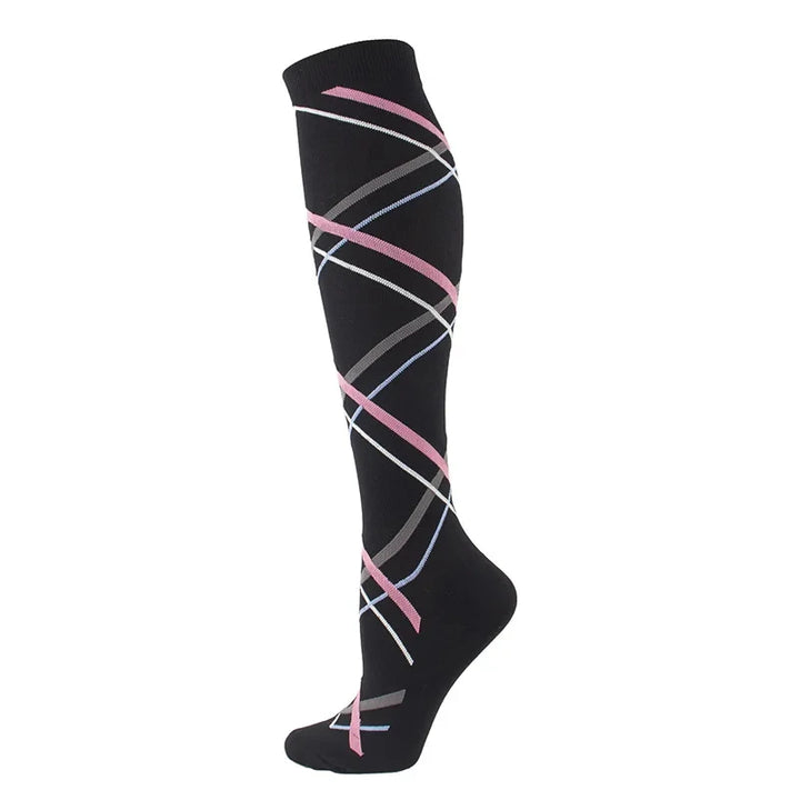 Premium Cycling Compression Socks for Men & Women – Prevent Varicose Veins, Edema & Diabetes – Knee Support for Running,