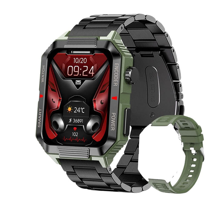 Premium GPS-Fitness-Tracker-Smartwatch mit 1,99 Zoll HD-Bildschirm, Herzfrequenz-, Blutdruck-, EKG- und Blutsauerstoffüberwachung – Bluetooth-Anruf, NFC, über 100 Trainingsmodi, wasserdicht