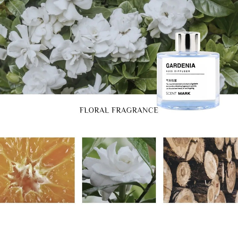 Luxus 50ML Raumduftset mit ätherischen Ölen – Lavendel, Rose, Jasmin Düfte, Aromatherapie Raumerfrischer für Hotel und Zuhause, langanhaltender Duft, eleganter Glasbehälter