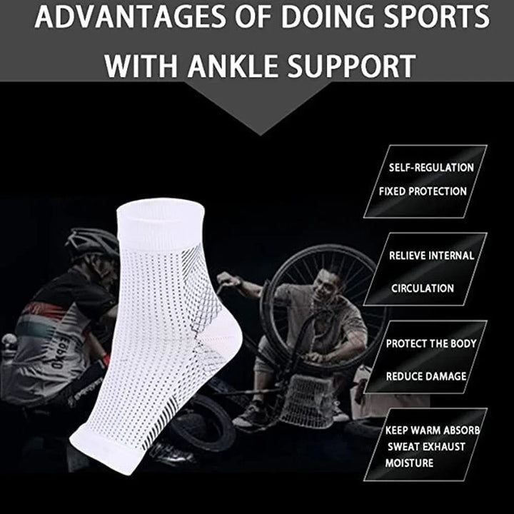 Premium Neuropathy Compression Socks for Ankle Swelling, Plantar Fasciitis Relief, 20-30mmHg Graduated Support, Moisture-