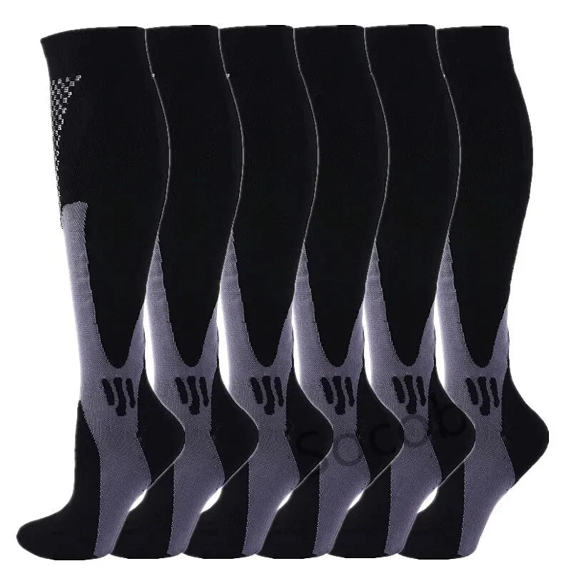 Premium Kompressionssocken für Männer und Frauen – Elastische Sport-, Lauf-, Wander-, Schwangerschafts- und Flugsocken für Krampfadern, geschwollene Beine, Marathonunterstützung