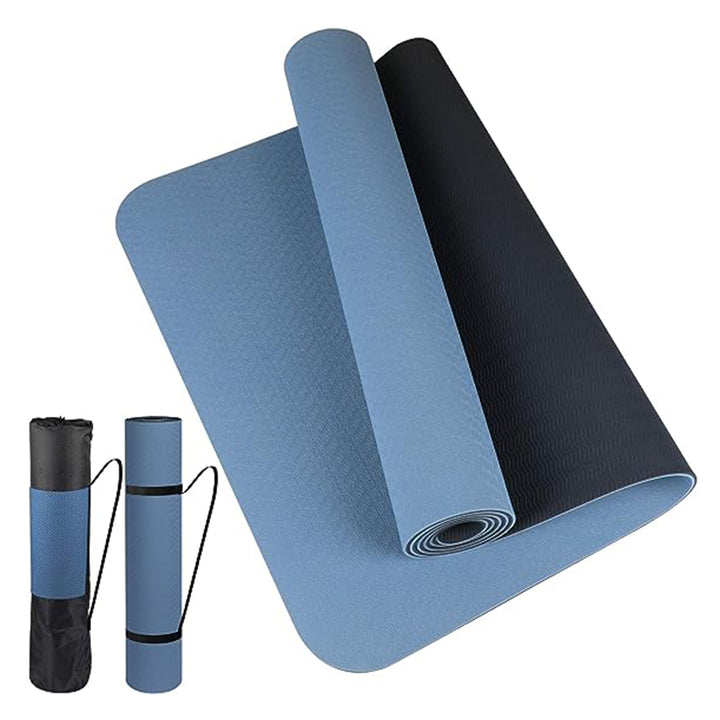 Premium Non-Slip TPE Yoga Mat – Thick, Two-Color, 180x57cm – High-Quality, Odor-Free Fitness Mat for Home Use 