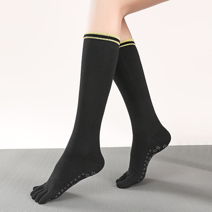 High-Quality Anti-Slip Yoga Socks for Women – Breathable Cotton, Ballet-Inspired Bandage Design, Perfect for Pilates, Dance