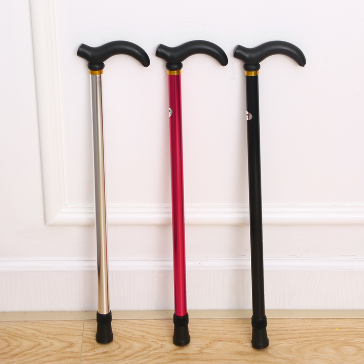 Premium verstellbarer Gehstock – 2-teiliger rutschfester, stoßdämpfender Gehstock für Senioren, leichtes Aluminiumlegierung, rutschfester Gummifuß, verstellbare Höhe 75-90 cm für Wandern und tägliche Unterstützung
