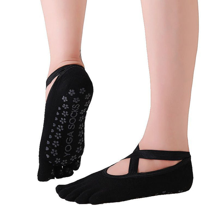 High-Quality Anti-Slip Yoga Socks for Women – Breathable Cotton, Ballet-Inspired Bandage Design, Perfect for Pilates, Dance