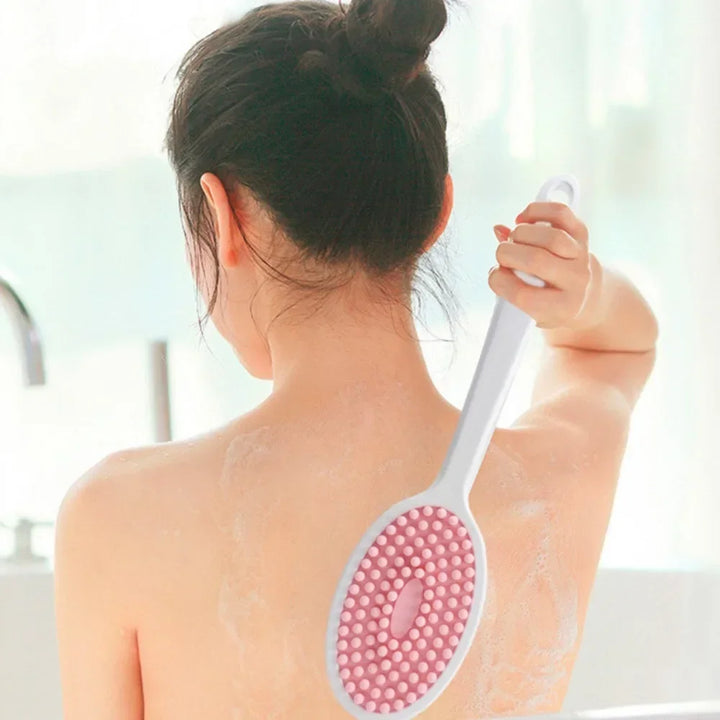 Premium Exfoliating Bath Brush with Soft Handle – Back Scrubbing & Skin Massager, Shower Sponge for Deep Clean, Gentle  