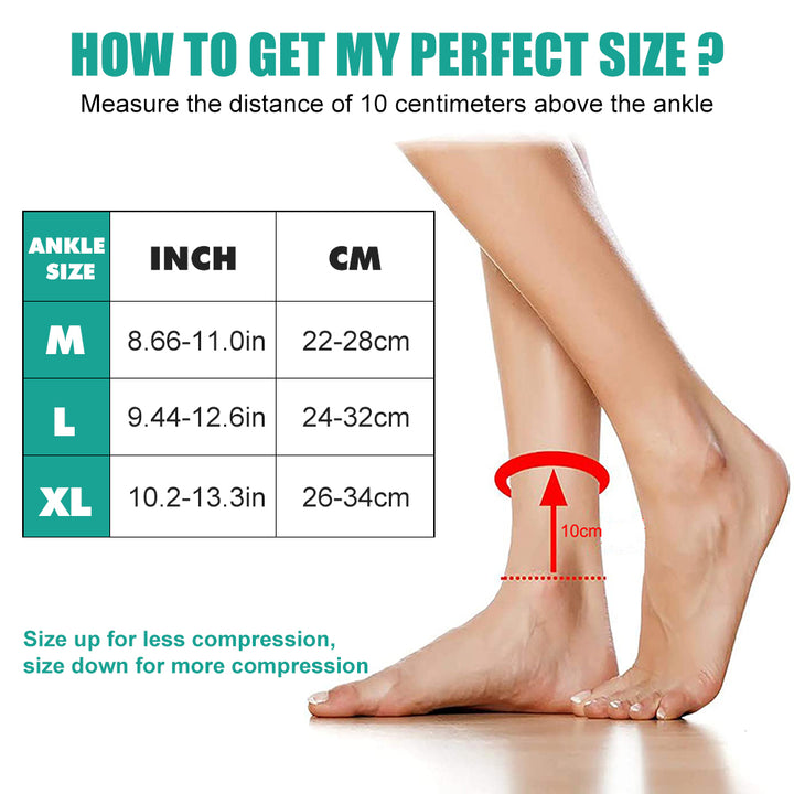 Premium Ankle Support Socks for Sports | Elastic Breathable Foot Brace for Pain Relief in Running, Cycling, Basketball, 