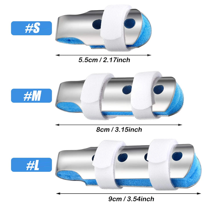 Premium Finger Splints Set for Knuckle Immobilization – 3-Sizes Adjustable Aluminum Alloy Protective Splints for Finger 