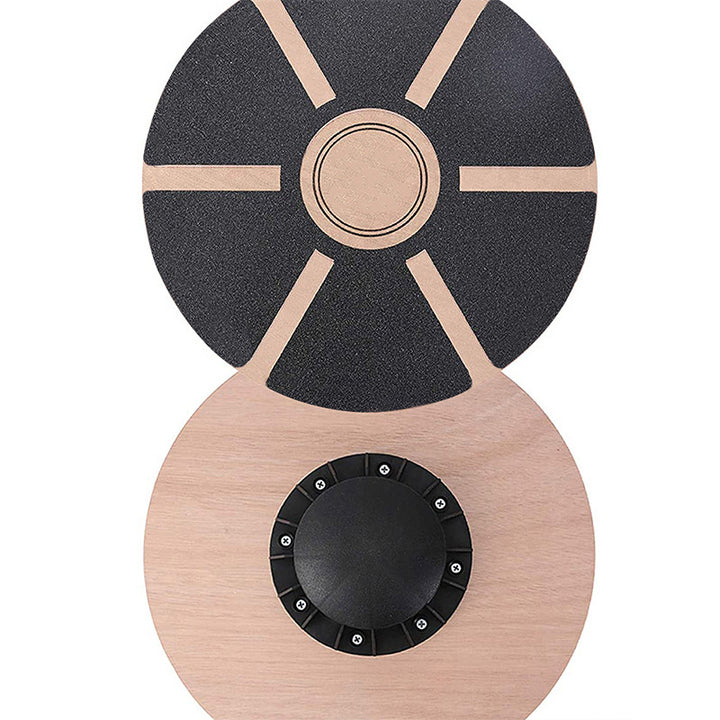 Premium Holz Wackel-Balance-Board - Rutschfeste Kerntraining, Yoga- & Taillendreh-Board für das Home Gym, Fitness, Stabilität & Haltungsverbesserung, 360° Rotation, 500 lbs Tragfähigkeit