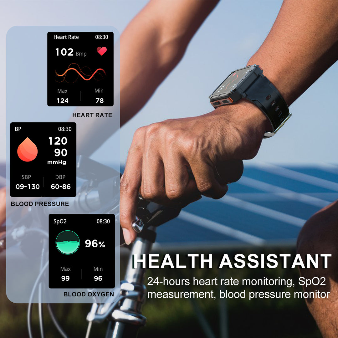 Premium IP68 Waterproof Smartwatch with Bluetooth Calling & 123 Sport Modes - 1.83" HD Display, Heart Rate & Blood Oxygen 