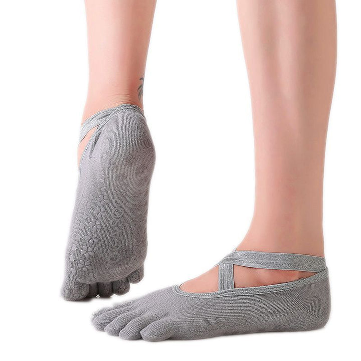 High-Quality Anti-Slip Yoga Socks for Women – Breathable Cotton, Ballet-Inspired Bandage Design, Perfect for Pilates, Dance