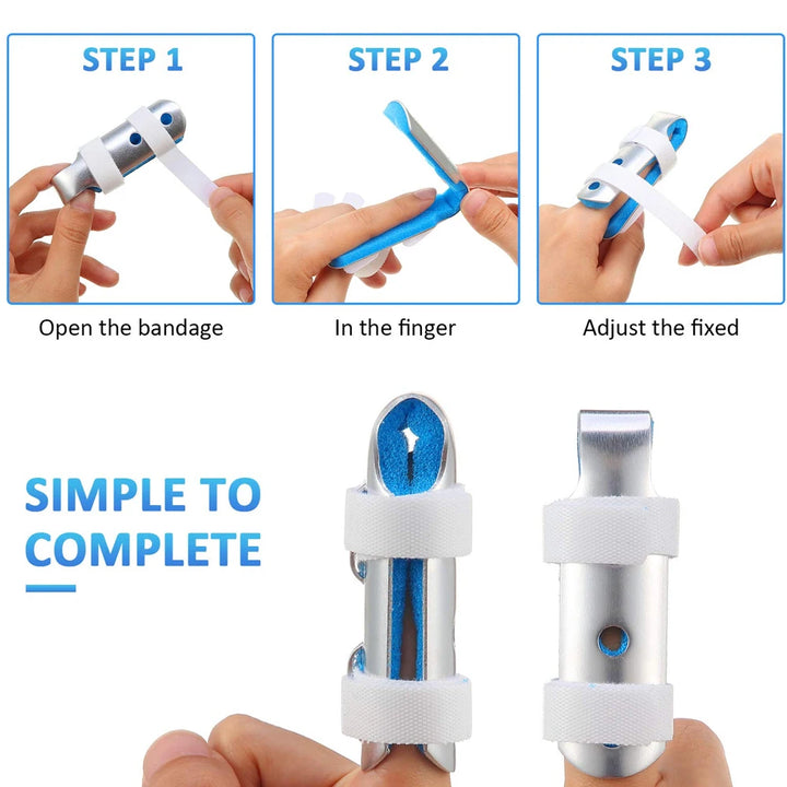 Premium Finger Splints Set for Knuckle Immobilization – 3-Sizes Adjustable Aluminum Alloy Protective Splints for Finger 