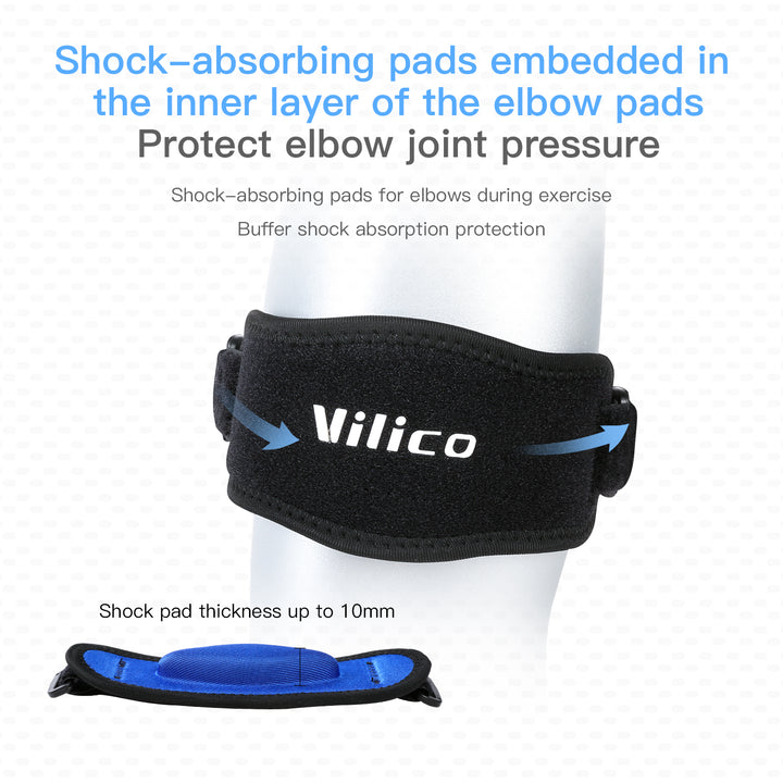 Premium Tennis Elbow Support Brace for Golfers, Epicondylitis Relief, Gym & Sport Protector, Adjustable Clasp for Badminton,