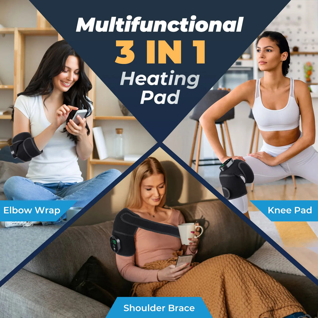 Premium USB Elbow Heating Pad for Arthritis Pain Relief - Thermal Therapy Massager with Adjustable Temperature (40-50°C) for 
