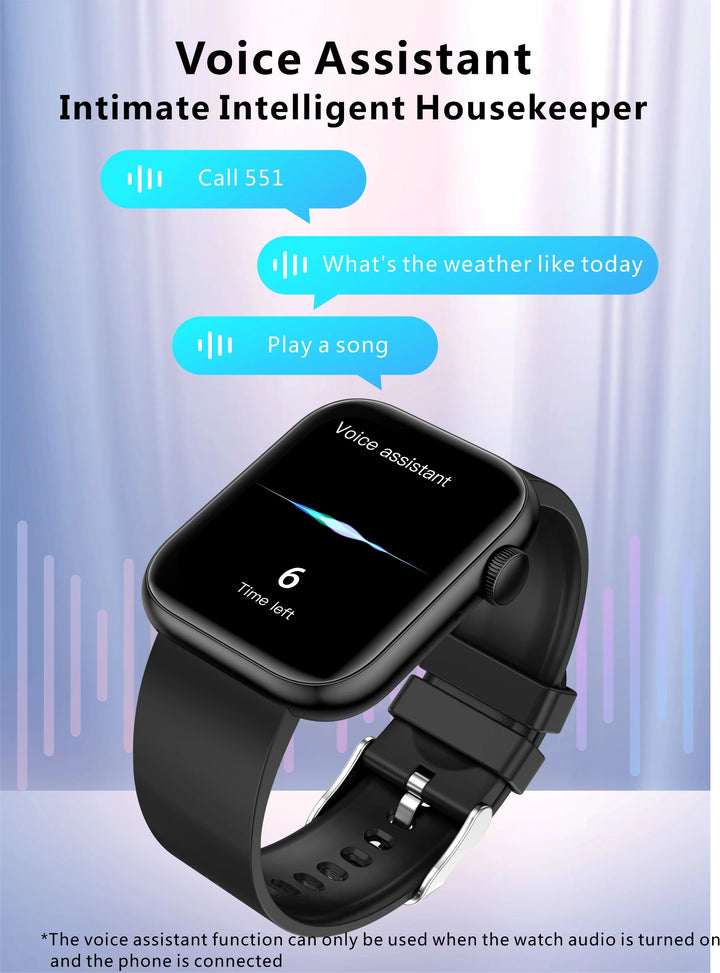 Premium Smartwatch - Drahtloses Laden, Bluetooth-Anrufe, Fitness-Tracker, Anpassbare Zifferblätter, Herzfrequenzüberwachung, Schlaftracking, Wasserdicht, Für Männer & Frauen