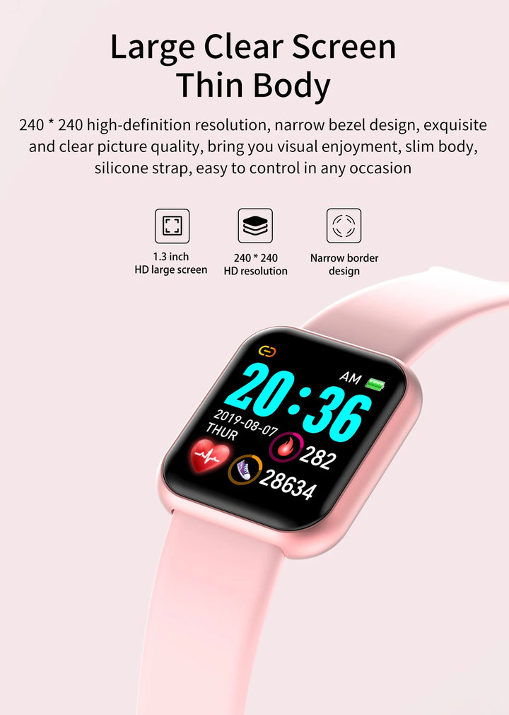Luxus-Smartwatch für Männer und Frauen – Bluetooth-Fitness-Tracker, Musiksteuerung, Schlafmonitor, Sportarmband, stilvolle Smartwatch mit Herzfrequenzmonitor