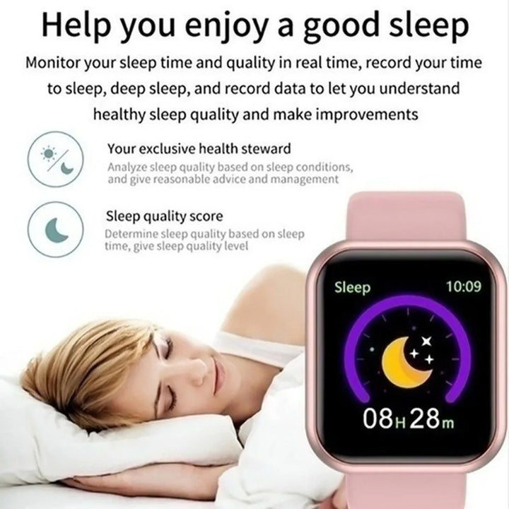 Luxus-Smartwatch für Männer und Frauen – Bluetooth-Fitness-Tracker, Musiksteuerung, Schlafmonitor, Sportarmband, stilvolle Smartwatch mit Herzfrequenzmonitor