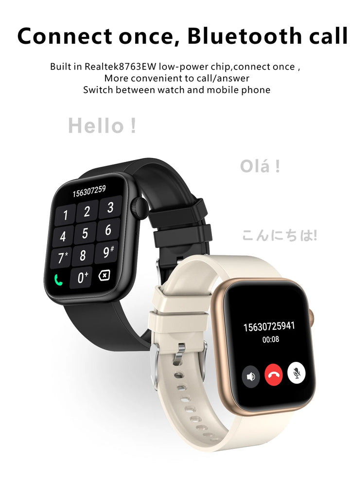 Premium Smartwatch - Drahtloses Laden, Bluetooth-Anrufe, Fitness-Tracker, Anpassbare Zifferblätter, Herzfrequenzüberwachung, Schlaftracking, Wasserdicht, Für Männer & Frauen