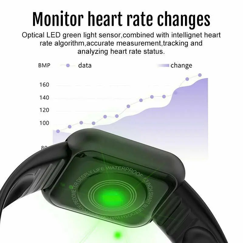Luxus-Smartwatch für Männer und Frauen – Bluetooth-Fitness-Tracker, Musiksteuerung, Schlafmonitor, Sportarmband, stilvolle Smartwatch mit Herzfrequenzmonitor