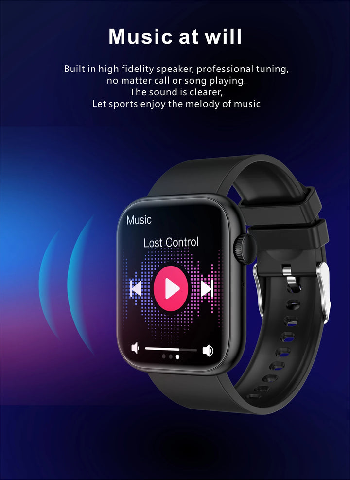 Premium Smartwatch - Drahtloses Laden, Bluetooth-Anrufe, Fitness-Tracker, Anpassbare Zifferblätter, Herzfrequenzüberwachung, Schlaftracking, Wasserdicht, Für Männer & Frauen