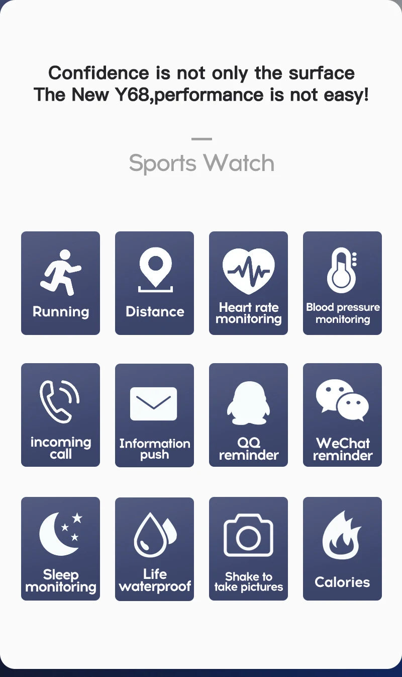 Luxus-Smartwatch für Männer und Frauen – Bluetooth-Fitness-Tracker, Musiksteuerung, Schlafmonitor, Sportarmband, stilvolle Smartwatch mit Herzfrequenzmonitor