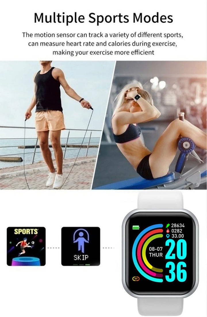 Luxus-Smartwatch für Männer und Frauen – Bluetooth-Fitness-Tracker, Musiksteuerung, Schlafmonitor, Sportarmband, stilvolle Smartwatch mit Herzfrequenzmonitor