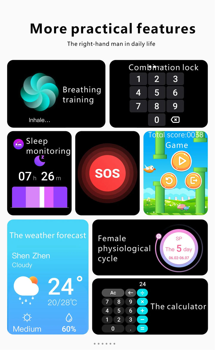 Premium Smartwatch - Drahtloses Laden, Bluetooth-Anrufe, Fitness-Tracker, Anpassbare Zifferblätter, Herzfrequenzüberwachung, Schlaftracking, Wasserdicht, Für Männer & Frauen