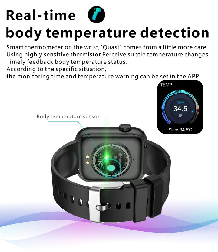 Premium Smartwatch - Drahtloses Laden, Bluetooth-Anrufe, Fitness-Tracker, Anpassbare Zifferblätter, Herzfrequenzüberwachung, Schlaftracking, Wasserdicht, Für Männer & Frauen