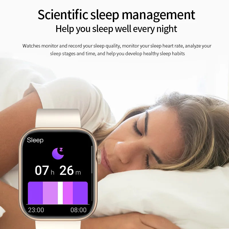 Premium Smartwatch - Drahtloses Laden, Bluetooth-Anrufe, Fitness-Tracker, Anpassbare Zifferblätter, Herzfrequenzüberwachung, Schlaftracking, Wasserdicht, Für Männer & Frauen
