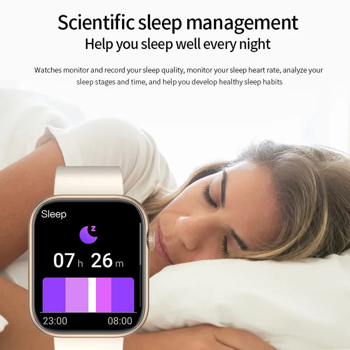 Premium Smartwatch - Drahtloses Laden, Bluetooth-Anrufe, Fitness-Tracker, Anpassbare Zifferblätter, Herzfrequenzüberwachung, Schlaftracking, Wasserdicht, Für Männer & Frauen