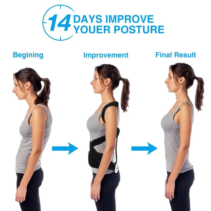 Premium Adjustable Back Brace Posture Corrector for Scoliosis & Hunchback Relief, Pain Relief, Lightweight & Breathable 