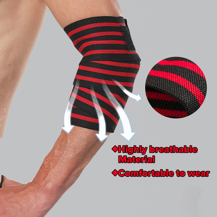 Premium Elbow Strap Bandage for Weightlifting & Fitness – 100cm Long Breathable Support Brace for Gym, Bench Press, Sports 