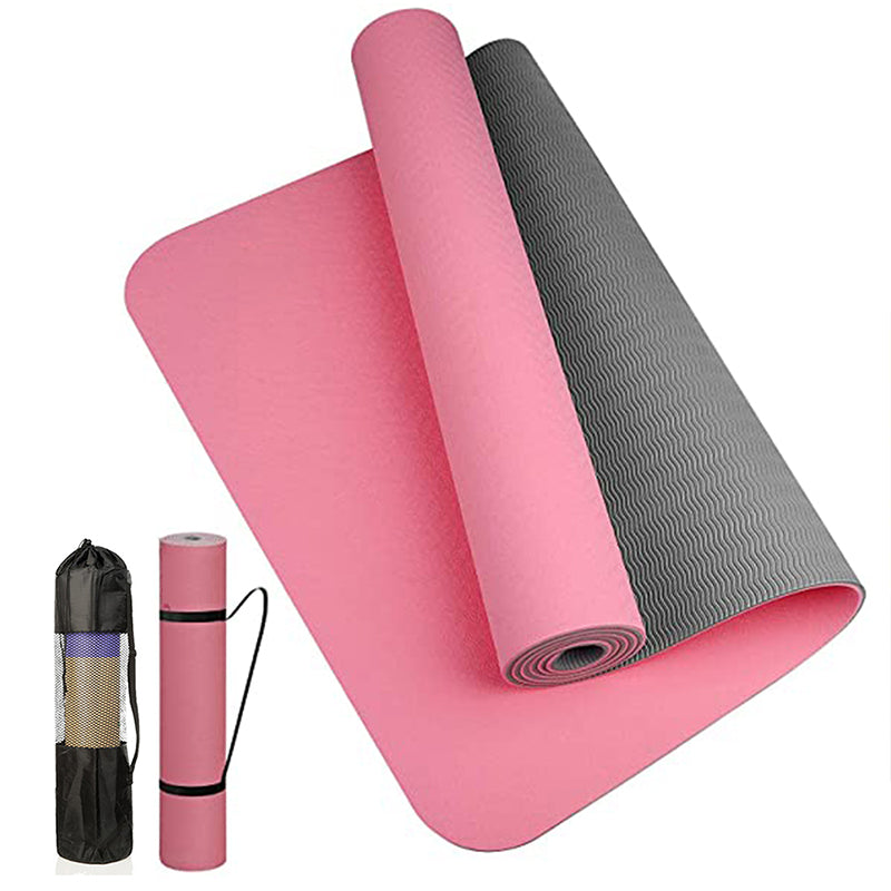 Premium Non-Slip TPE Yoga Mat – Thick, Two-Color, 180x57cm – High-Quality, Odor-Free Fitness Mat for Home Use 