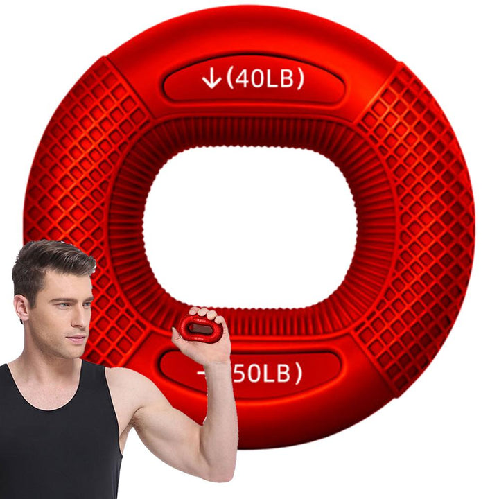 Premium Silicone Hand Grip Strengthener Ring - Durable Finger & Wrist Trainer for Strength Building, Carpal Tunnel Relief