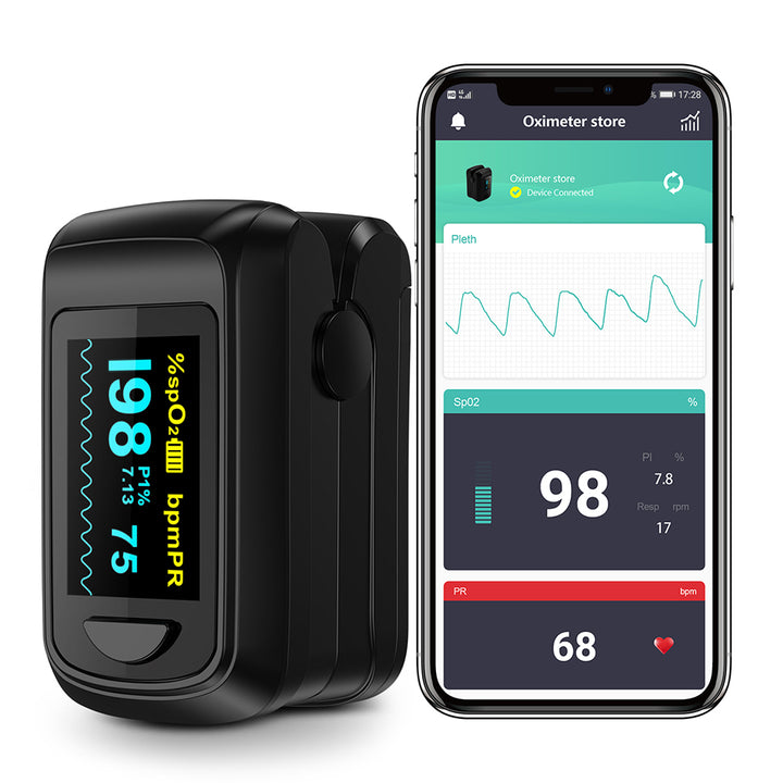 Premium Fingertip Pulse Oximeter – SPO2, Heart Rate, and Perfusion Index Monitor with OLED Display, Fast 8-Second Reading