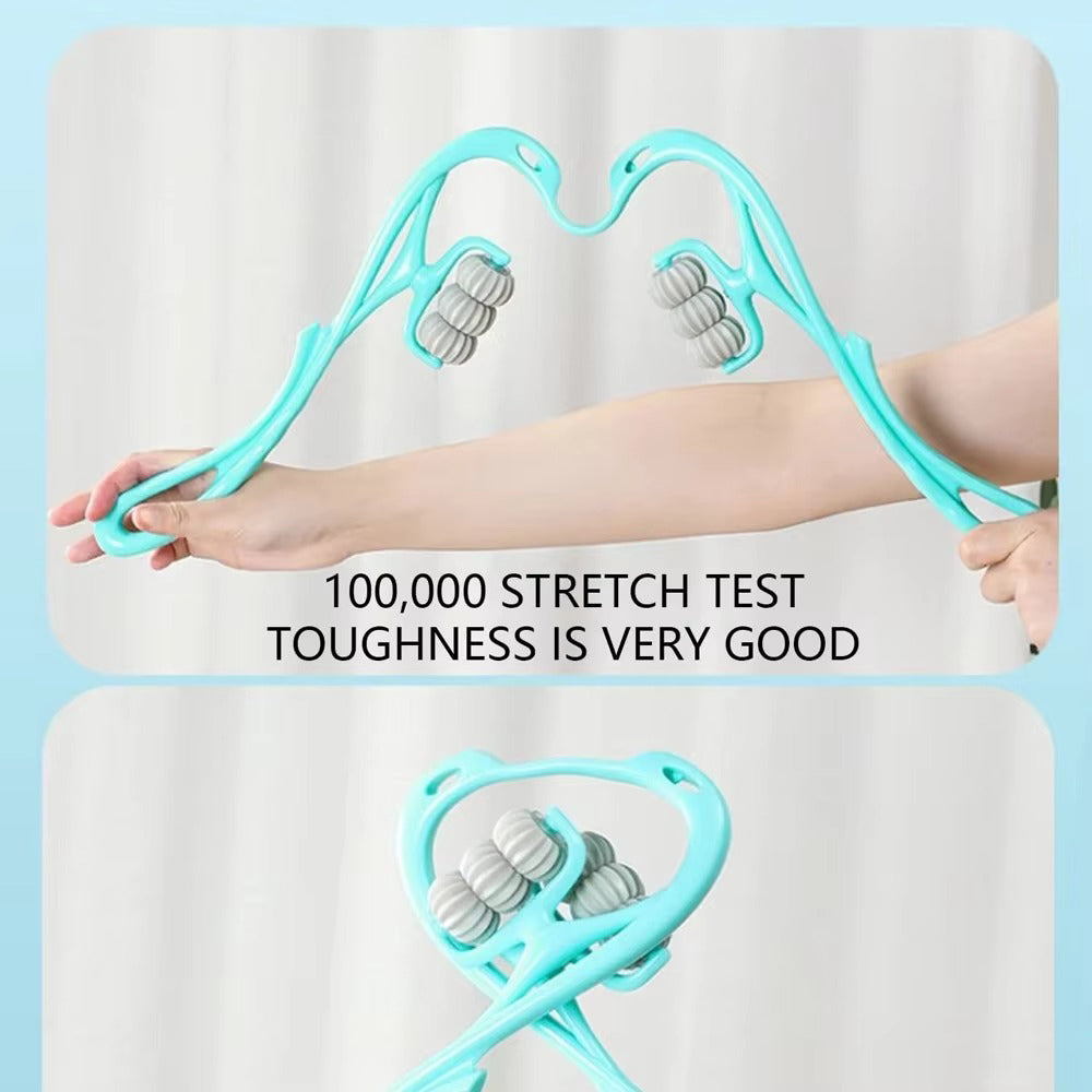 Premium Handheld Neck Massager – Trigger Point Roller for Deep Tissue Pain Relief, Adjustable 360° Massage Balls for Neck, Shoulder, Back, and Arm, Lightweight and Portable Massage Tool for Home or Office Use