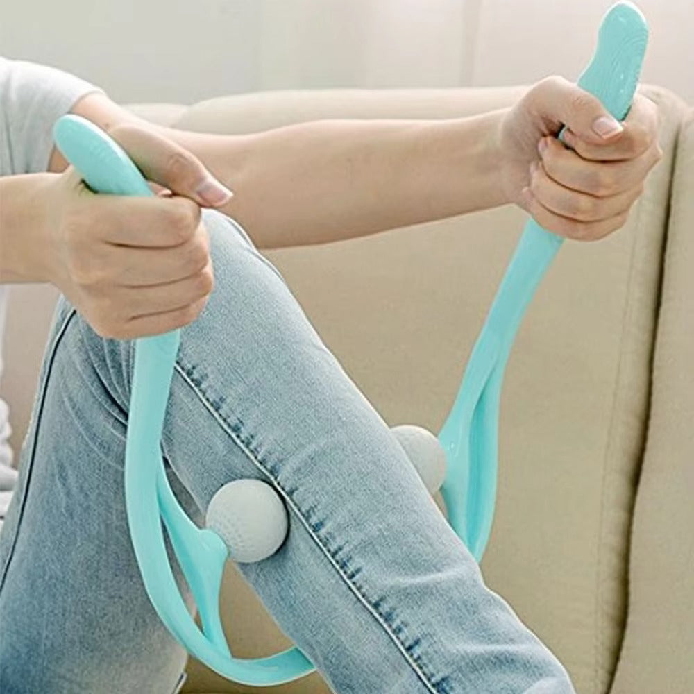 Premium Handheld Neck Massager – Trigger Point Roller for Deep Tissue Pain Relief, Adjustable 360° Massage Balls for Neck, Shoulder, Back, and Arm, Lightweight and Portable Massage Tool for Home or Office Use