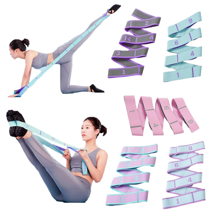 Hochwertiges Slimming Widerstandsband - Multifunktionaler Yoga-Dehngurt & Pilates-Gürtel, 8/9 Grid elastisches Trainingsband für Erwachsene, verstellbare Stärke & tragbares Design für Anfänger und Fitnessbegeisterte