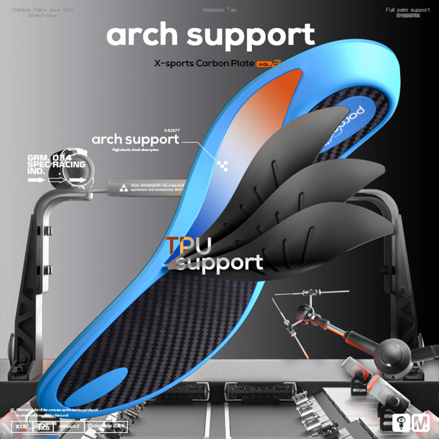 Premium Basketball Insoles with Customized Carbon Plate for High Strength, Elasticity & Speed – Anti-Return Technology for 