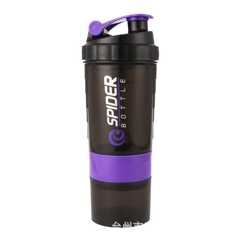 Premium 500ML Tragbare Proteinpulver-Shakerflasche – Hochkapazitäts-Sportmixer mit Pulverbehälter – Plastik-Wasserbecher für Fitnessstudio & Fitness – Modernes, auslaufsicheres Design