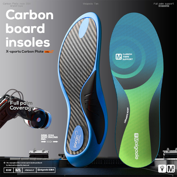 Premium Basketball Insoles with Customized Carbon Plate for High Strength, Elasticity & Speed – Anti-Return Technology for 