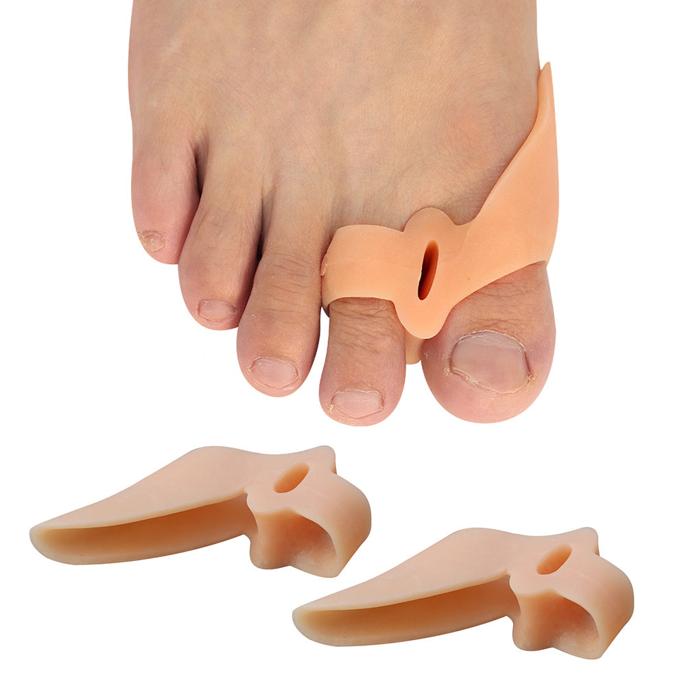 Premium Silicone Gel Bunion Corrector Toe Protector - 2PCS Orthotic Big Toe Separator & Valgus Adjuster for Foot Pain 