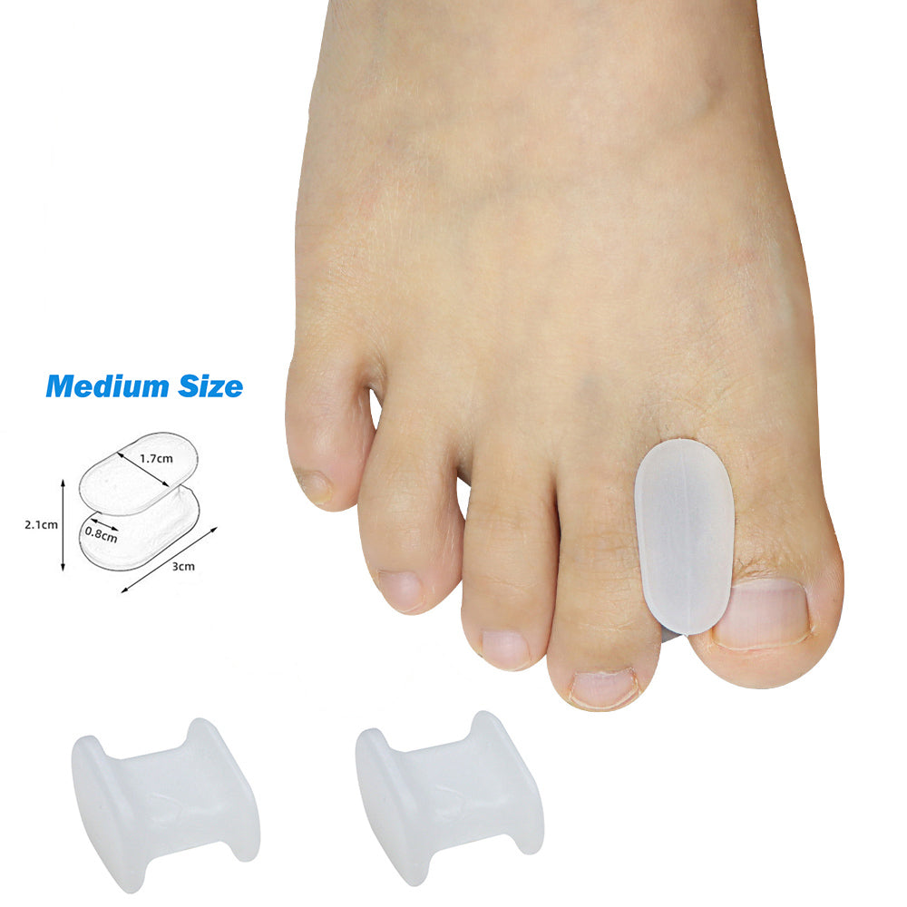 Premium Silicone Gel Bunion Corrector Toe Protector - 2PCS Orthotic Big Toe Separator & Valgus Adjuster for Foot Pain 
