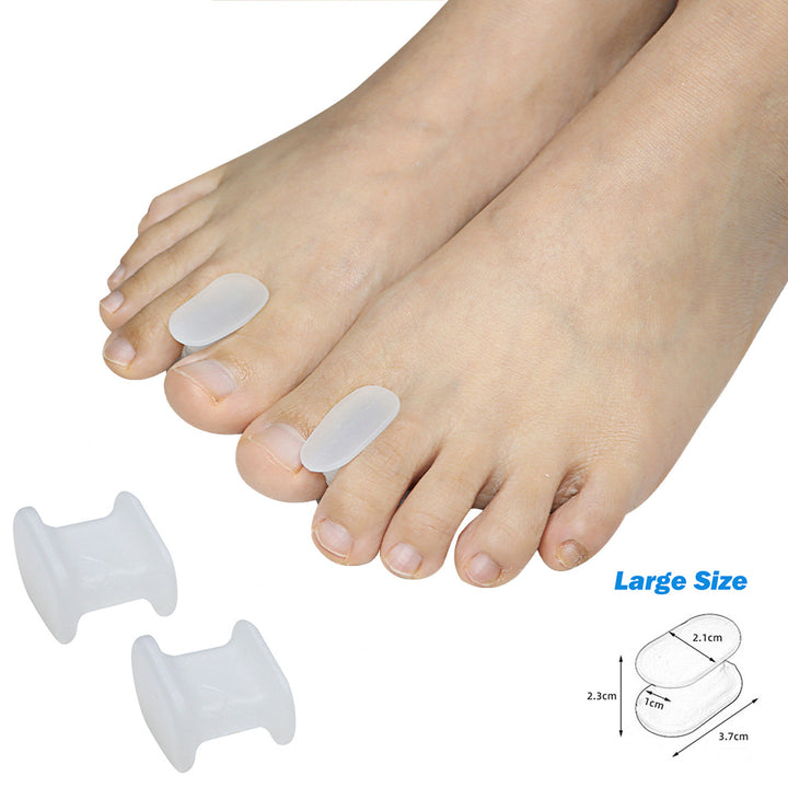 Premium Silicone Gel Bunion Corrector Toe Protector - 2PCS Orthotic Big Toe Separator & Valgus Adjuster for Foot Pain 