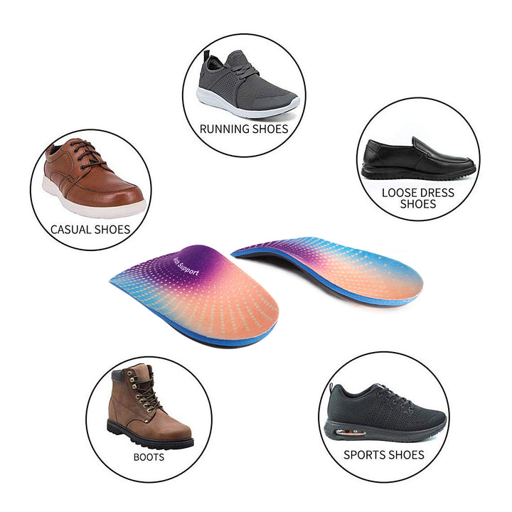 Premium Arch Support Insoles for Flat Foot, Orthopedic Shoe Inserts for Men & Women, Valgus Varus XO-type Leg Corrector, 