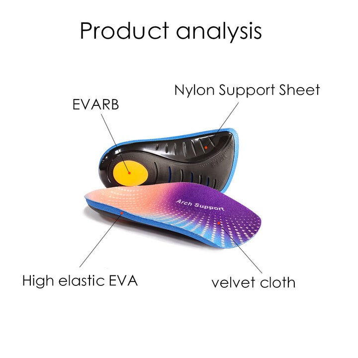 Premium Arch Support Insoles for Flat Foot, Orthopedic Shoe Inserts for Men & Women, Valgus Varus XO-type Leg Corrector, 