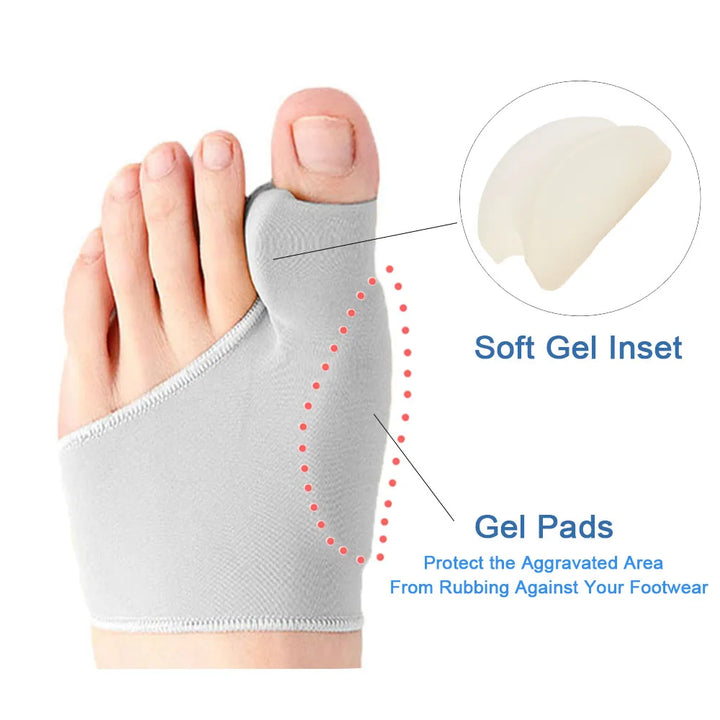 Premium Bunion Corrector & Toe Separator for Big Toe Relaxation and Pain Relief, Soft Gel Protector for Hallux Valgus, 