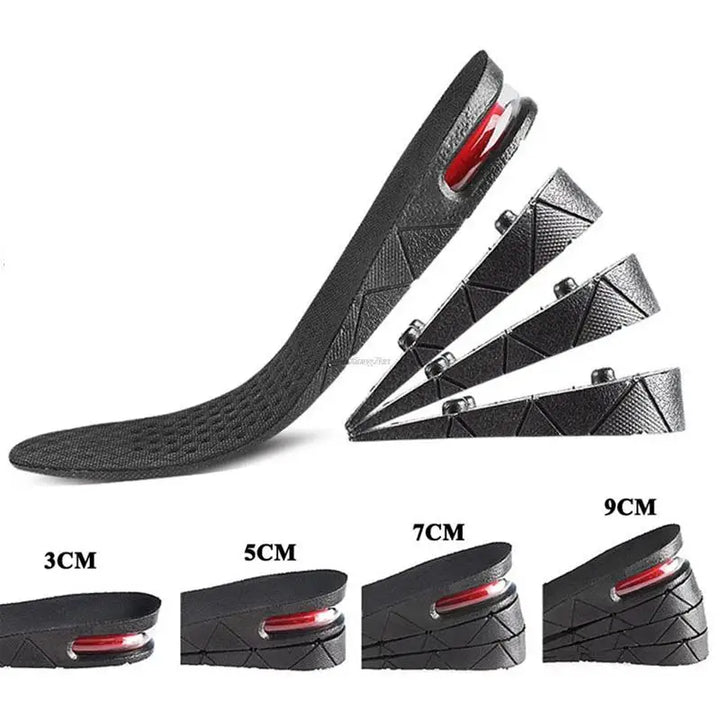 Premium Height Increase Insoles - Air Cushion Elevator Inserts for Men & Women, Adjustable 3-9cm Lift Kits for Comfort and 
